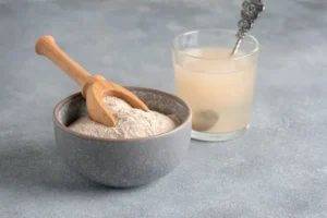 a imagem mostra o psyllium em pó